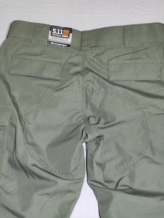 5.11 Tactical Series TDU pants women's size 14 Long green Cargo Ripstop Flex-Tac - Picture 4 of 16